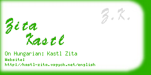 zita kastl business card